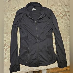 Women's Black Athletic Zip Up Jacket